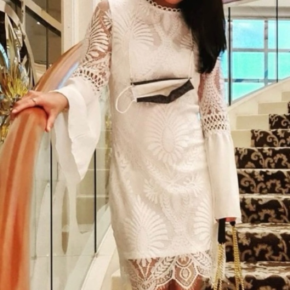 Elegant Guipure Lace Dress - Picture 7 of 8